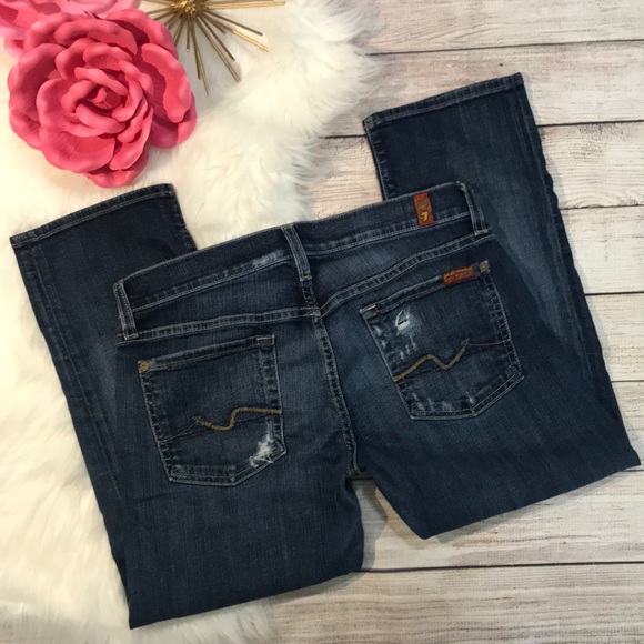 7 For All Mankind Denim - 7 For All Mankind crop Josefina skinny jeans 26